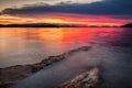 Sunset at Montague Harbour Marine Provincial Park on Galiano Island in the Gulf Islands, British Columbia