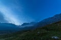 Sunset in the Montasio group in the Julian Alps