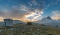 Sunset at Monte Bolza - gran Sasso National Park Royalty Free Stock Photo