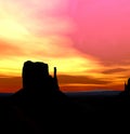 Sunset Monument Valley Arizona Navajo Nation