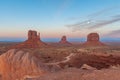 Sunset in Monument Valley during early October Royalty Free Stock Photo