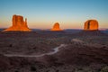 Sunset in Monument Valley during early October Royalty Free Stock Photo