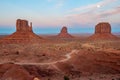 Sunset in Monument Valley during early October Royalty Free Stock Photo