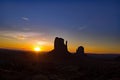 Sunset at Monument Valley - USA Royalty Free Stock Photo