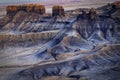 Sunset at Moonscape Overlook near Hanksville Utah Royalty Free Stock Photo