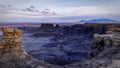 Sunset at Moonscape Overlook near Hanksville Utah Royalty Free Stock Photo