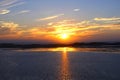 Sunset on Morro Bay Harbor, California Royalty Free Stock Photo