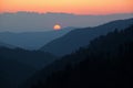 Sunset, Morton Overlook Royalty Free Stock Photo