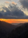 Sunset from Morton overlook vertical Royalty Free Stock Photo