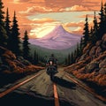 Sunset Motorcycle Ride: A Stunning Mountain Road Adventure