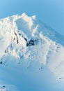 Sunset Mount Hood Cascade Range Ski Resort Area Royalty Free Stock Photo