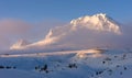 Sunset Mount Hood Cascade Range Ski Resort Area Royalty Free Stock Photo