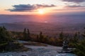 Sunset from mountain peak Royalty Free Stock Photo