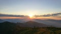 Sunset on mountain `Phucheefha` Royalty Free Stock Photo