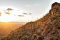 Sunset at the mountain in Tucson AZ USA Royalty Free Stock Photo