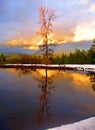 Sunset in the mountains