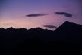 Sunset in the mountains of Italy