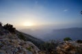 Sunset in the Omani mountains