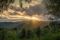 Sunset in the mountains in picada cafÃÂ© Royalty Free Stock Photo