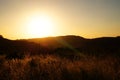 Sunset at the mountains summer day Royalty Free Stock Photo