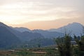 Sunset in mountains of Vietnam Royalty Free Stock Photo