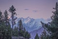 Sunset mountainscape photography at Fairy meadows