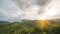 Sunset and moving clouds over the beach in Kuta Lombok Indonesia 4K time-lapse