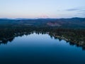 Sunset Mt Rainier View Forest Lake Royalty Free Stock Photo