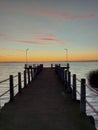 Sunset Muelle life Royalty Free Stock Photo