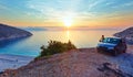 Sunset on Myrtos Beach (Greece, Kefalonia, Ionian Sea).