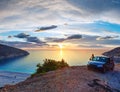 Sunset on Myrtos Beach, Greece, Kefalonia