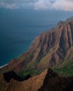 Sunset in Na Pali Coast State Park on Kauai, Hawaii Royalty Free Stock Photo