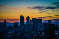 Sunset from the Nagoya TV Tower Royalty Free Stock Photo