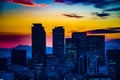 Sunset from the Nagoya TV Tower Royalty Free Stock Photo