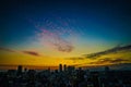 Sunset from the Nagoya TV Tower Royalty Free Stock Photo