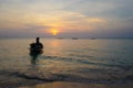 Sunset in Naithon beach, Phuket Royalty Free Stock Photo