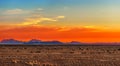 Sunset at Namib desert from Sossus Dune Lodges in Namibia