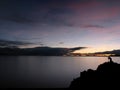 Sunset on Namsto lake, Tibet, China