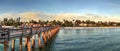 Sunset at the Naples Pier on Naples Beach Royalty Free Stock Photo