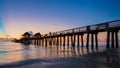 Sunset Naples Pier, Florida USA Royalty Free Stock Photo