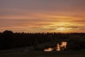 Sunset in the national park near Waterschei in Genk