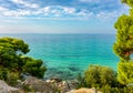 Sunset near Akti Koviou beach on Sithonia peninsula, Chalkidiki, Greece