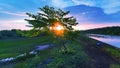 Sunset near backwater kerala