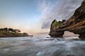 Tanah Lot & Batu Bolong temple. Royalty Free Stock Photo