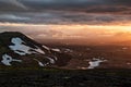 Sunset near Kerlingarfjoll geothermal area, Iceland