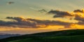 Sunset near Livermore on Brushy Peak Reserve Royalty Free Stock Photo