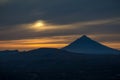 Sunset near Mutnovsky volcano Royalty Free Stock Photo