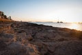 Sunset near the San Antonio Beach Ibiza,Spain Royalty Free Stock Photo