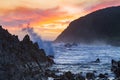 Sunset near Storms River, Tsitsikamma, South Africa Royalty Free Stock Photo