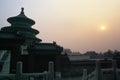 Sunset near Temple of Heaven Royalty Free Stock Photo